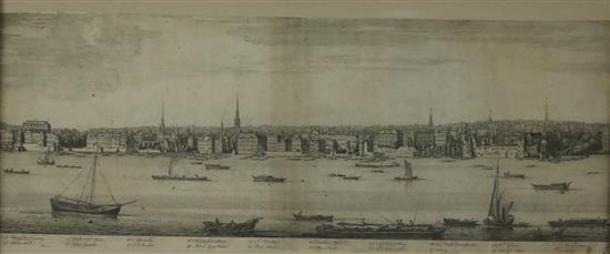 Samuel & Nathaniel Buck A Panorama of Thames from Westminster Bridge to London Bridge, 1749 19.25 x 95in.
